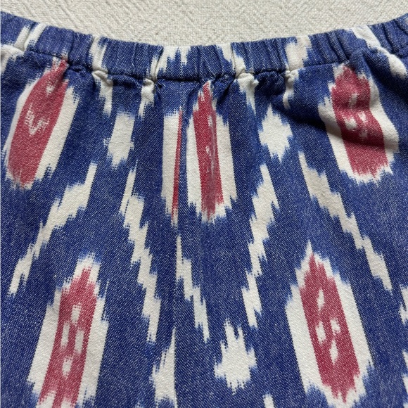 Anthropologie Ikat Print‎ Western Blue & Red Cowgirl Shorts S - Picture 3 of 6